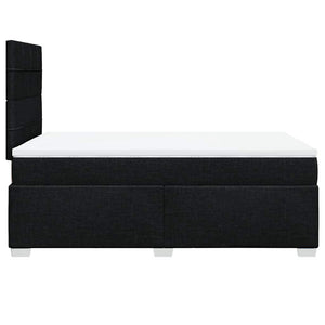Κρεβάτι Boxspring με Στρώμα Μαύρο 120x200 εκ. Υφασμάτινο - Pakobazaar