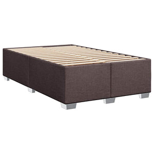 Κρεβάτι Boxspring με Στρώμα Σκούρο Καφέ 120x200 εκ. Υφασμάτινο - Pakobazaar