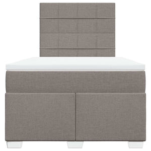 Κρεβάτι Boxspring με Στρώμα Taupe 120x200 εκ. Υφασμάτινο - Pakobazaar