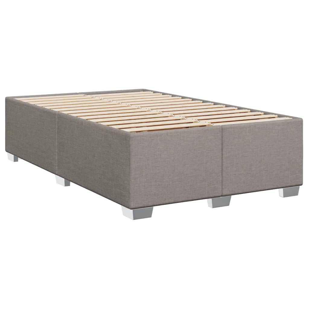 Κρεβάτι Boxspring με Στρώμα Taupe 120x200 εκ. Υφασμάτινο - Pakobazaar