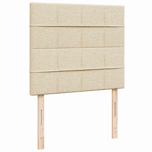 Κρεβάτι Boxspring με Στρώμα Κρεμ 120x200 εκ. Υφασμάτινο - Pakobazaar