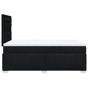 Κρεβάτι Boxspring με Στρώμα Μαύρο 120x200 εκ. Υφασμάτινο - Pakobazaar
