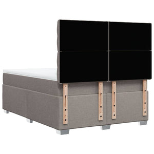 Κρεβάτι Boxspring με Στρώμα Taupe 140x190 εκ. Υφασμάτινο