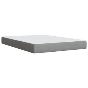 Κρεβάτι Boxspring με Στρώμα Ανοιχτό Γκρι 140x200 εκ. Υφασμάτινο - Pakobazaar