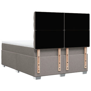 Κρεβάτι Boxspring με Στρώμα Taupe 140x200 εκ. Υφασμάτινο