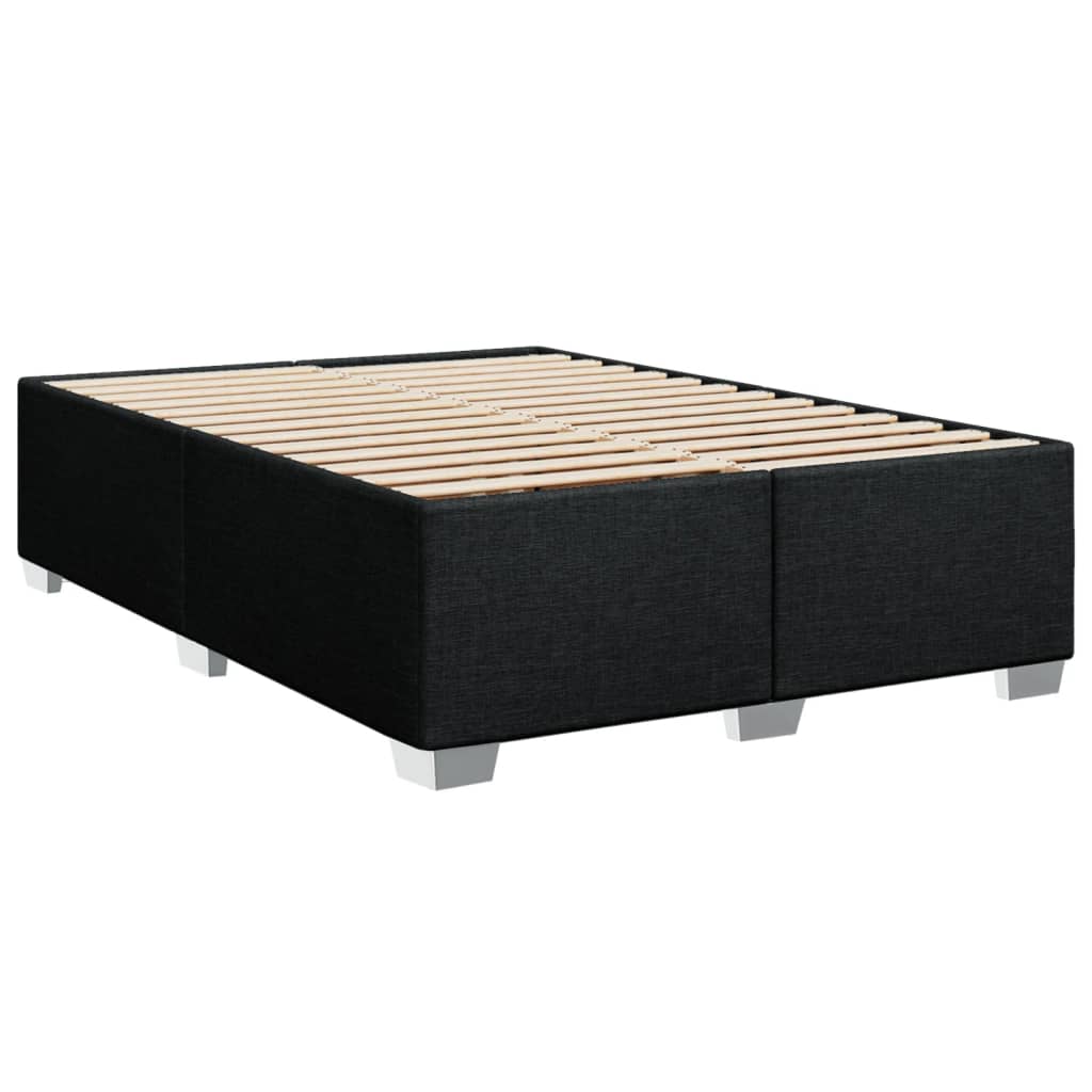 Κρεβάτι Boxspring με Στρώμα Μαύρο 160x200 εκ. Υφασμάτινο - Pakobazaar