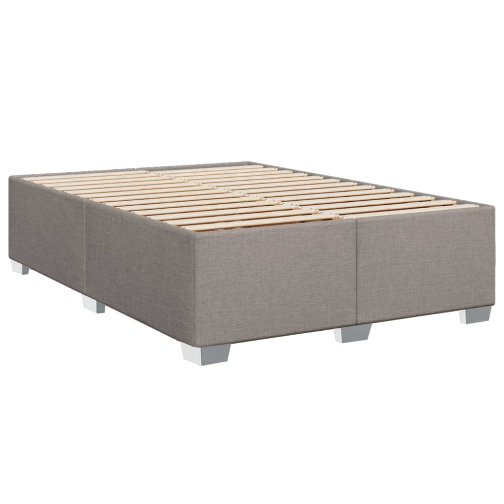 Κρεβάτι Boxspring με Στρώμα Taupe 160x200 εκ. Υφασμάτινο - Pakobazaar