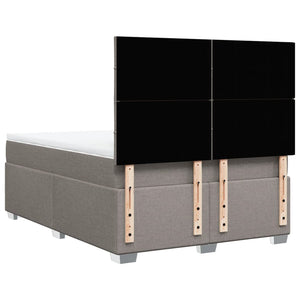 Κρεβάτι Boxspring με Στρώμα Taupe 160x200 εκ. Υφασμάτινο