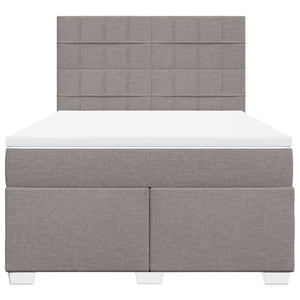 Κρεβάτι Boxspring με Στρώμα Taupe 160x200 εκ. Υφασμάτινο
