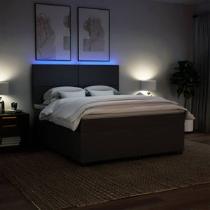 Κρεβάτι Boxspring με Στρώμα Ανοιχτό Γκρι 180x200 εκ. Υφασμάτινο - Pakobazaar