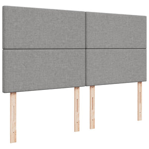 Κρεβάτι Boxspring με Στρώμα Ανοιχτό Γκρι 180x200 εκ. Υφασμάτινο - Pakobazaar