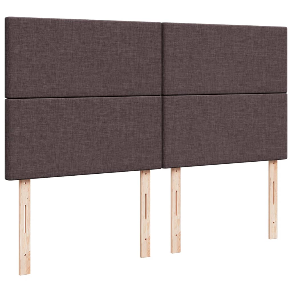 Κρεβάτι Boxspring με Στρώμα Σκούρο Καφέ 180x200 εκ Υφασμάτινο - Pakobazaar