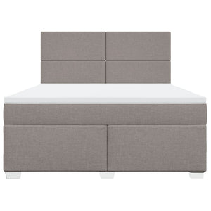 Κρεβάτι Boxspring με Στρώμα Taupe 180x200 εκ. Υφασμάτινο - Pakobazaar