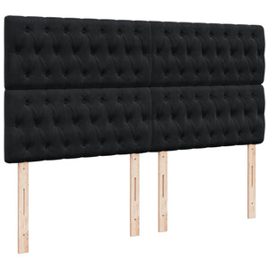 Κρεβάτι Boxspring με Στρώμα Μαύρο 180x200 εκ. Υφασμάτινο - Pakobazaar