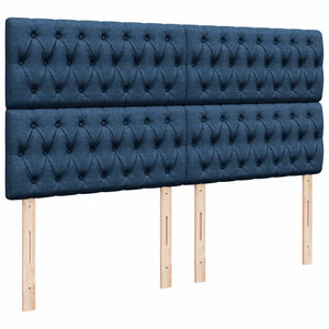 Κρεβάτι Boxspring με Στρώμα Μπλε 180x200 εκ. Υφασμάτινο