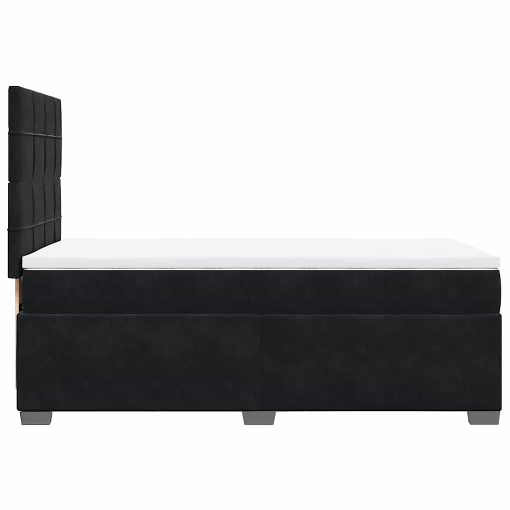 Κρεβάτι Boxspring με Στρώμα Μαύρο 80 x 200 εκ. Βελούδινο - Pakobazaar