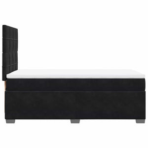 Κρεβάτι Boxspring με Στρώμα Μαύρο 80 x 200 εκ. Βελούδινο - Pakobazaar
