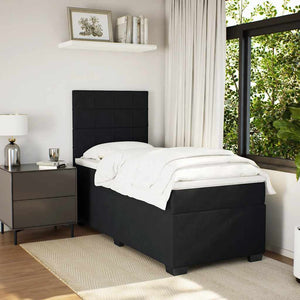 Κρεβάτι Boxspring με Στρώμα Μαύρο 80 x 200 εκ. Βελούδινο - Pakobazaar