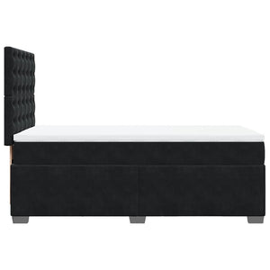 Κρεβάτι Boxspring με Στρώμα Μαύρο 100x200 εκ. Βελούδινο - Pakobazaar