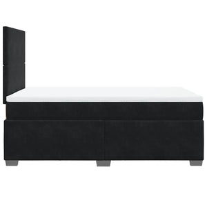 Κρεβάτι Boxspring με Στρώμα Μαύρο 120x190 εκ. Βελούδινο - Pakobazaar