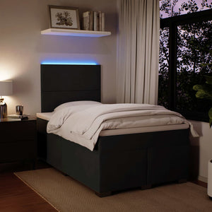 Κρεβάτι Boxspring με Στρώμα Μαύρο 120 x 200 εκ. Βελούδινο - Pakobazaar