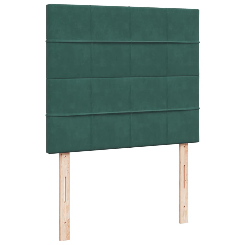 Κρεβάτι Boxspring με Στρώμα Σκούρο Πράσινο 120x200εκ. Βελούδινο - Pakobazaar