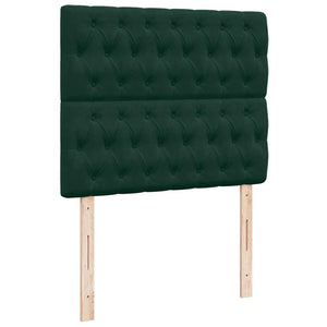 Κρεβάτι Boxspring με Στρώμα Σκούρο Πράσινο 120x200εκ. Βελούδινο - Pakobazaar