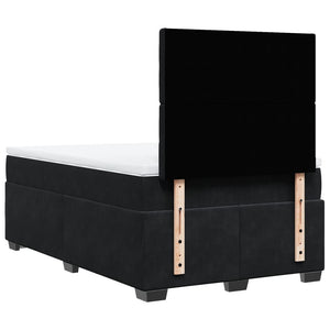 Κρεβάτι Boxspring με Στρώμα Μαύρο 120 x 200 εκ. Βελούδινο - Pakobazaar