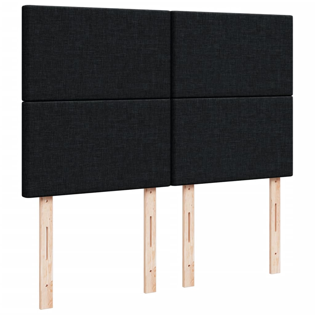 Κρεβάτι Boxspring με Στρώμα Μαύρο 140x190 εκ. Βελούδινο - Pakobazaar