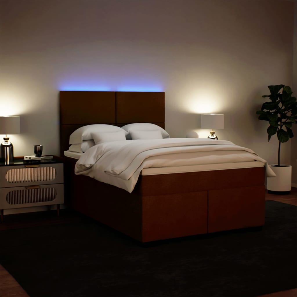 Κρεβάτι Boxspring με Στρώμα Ροζ 140x190 εκ. Βελούδινο - Pakobazaar
