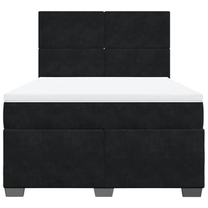 Κρεβάτι Boxspring με Στρώμα Μαύρο 160x200 εκ. Βελούδινο - Pakobazaar