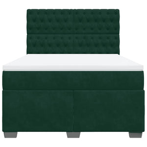 Κρεβάτι Boxspring με Στρώμα Σκούρο Πράσινο 160x200εκ. Βελούδινο - Pakobazaar