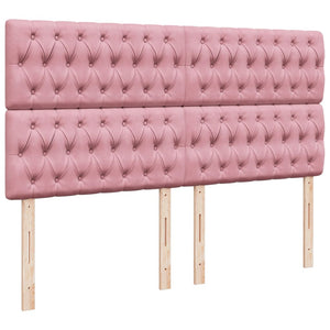 Κρεβάτι Boxspring με Στρώμα Ροζ 180x200 εκ. Βελούδινο