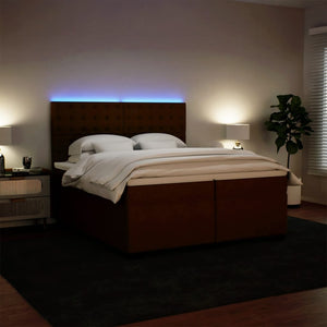 Κρεβάτι Boxspring με Στρώμα Ροζ 200x200 εκ. Βελούδινο - Pakobazaar