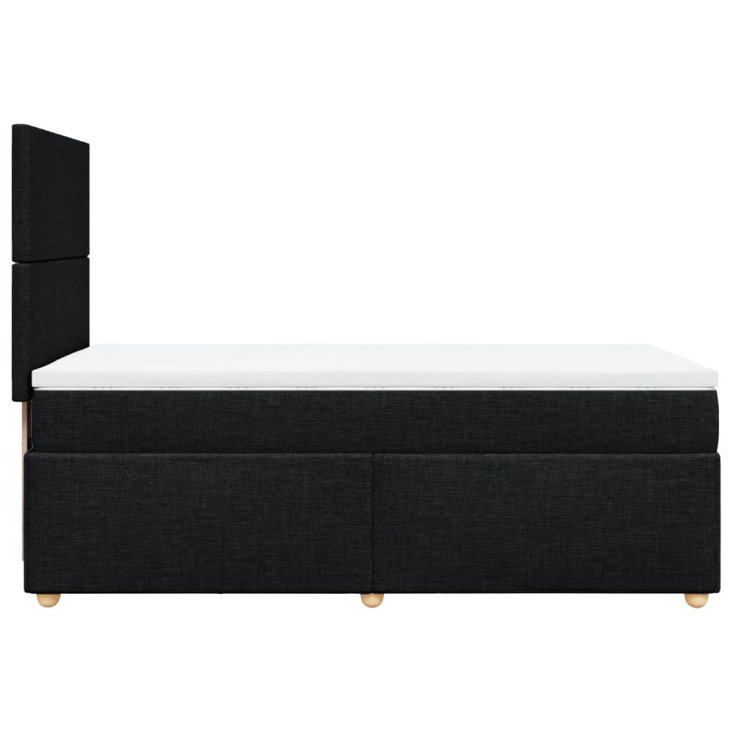 Κρεβάτι Boxspring με Στρώμα Μαύρο 80 x 200 εκ. Υφασμάτινο - Pakobazaar