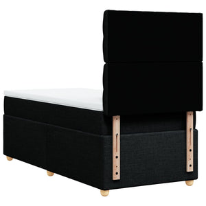 Κρεβάτι Boxspring με Στρώμα Μαύρο 80 x 200 εκ. Υφασμάτινο - Pakobazaar