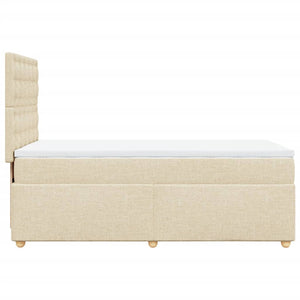 Κρεβάτι Boxspring με Στρώμα Κρεμ 90x190 εκ.Υφασμάτινο