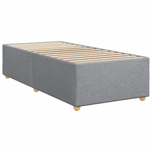 Κρεβάτι Boxspring με Στρώμα Ανοιχτό Γκρι 90x200 εκ. Υφασμάτινο - Pakobazaar