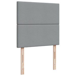 Κρεβάτι Boxspring με Στρώμα Ανοιχτό Γκρι 100x200 εκ. Υφασμάτινο