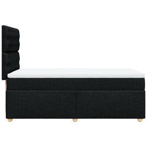 Κρεβάτι Boxspring με Στρώμα Μαύρο 100 x 200 εκ. Υφασμάτινο - Pakobazaar