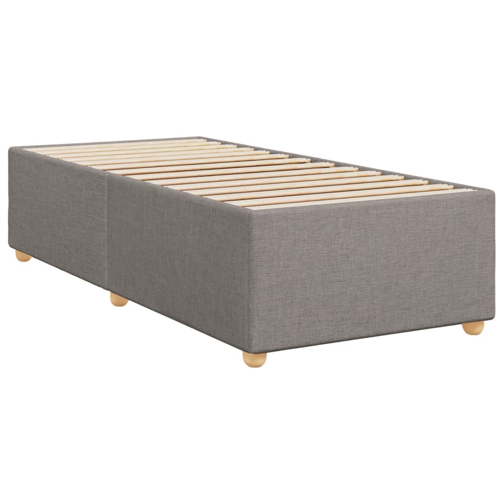 Κρεβάτι Boxspring με Στρώμα Taupe 100 x 200 εκ. Υφασμάτινο - Pakobazaar