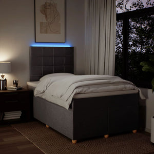 Κρεβάτι Boxspring με Στρώμα Taupe 120x190 εκ. Υφασμάτινο - Pakobazaar