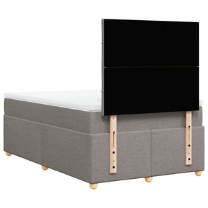 Κρεβάτι Boxspring με Στρώμα Taupe 120x190 εκ. Υφασμάτινο - Pakobazaar