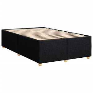 Κρεβάτι Boxspring με Στρώμα Μαύρο 120x190 εκ. Υφασμάτινο - Pakobazaar