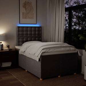 Κρεβάτι Boxspring με Στρώμα Taupe 120x190 εκ. Υφασμάτινο - Pakobazaar