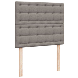 Κρεβάτι Boxspring με Στρώμα Taupe 120x190 εκ. Υφασμάτινο - Pakobazaar