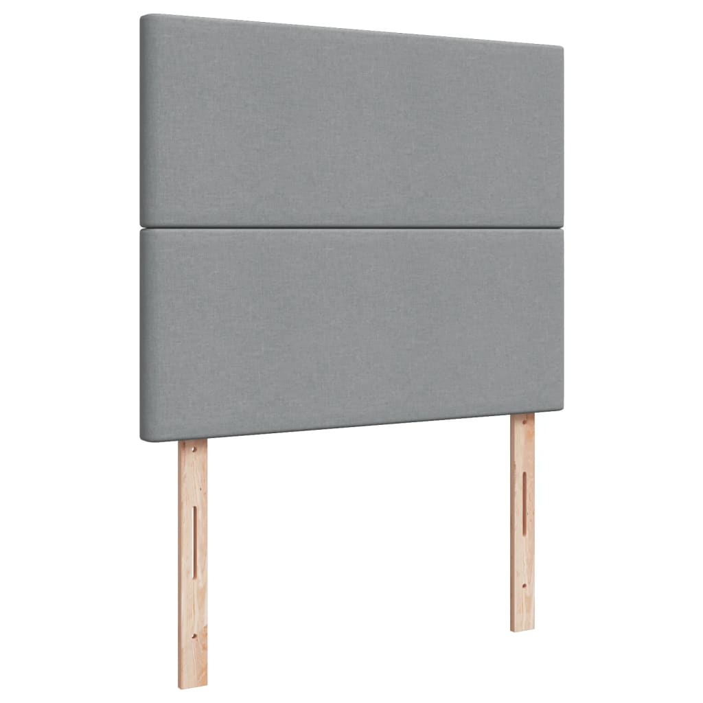 Κρεβάτι Boxspring με Στρώμα Ανοιχτό Γκρι 120x200 εκ. Υφασμάτινο - Pakobazaar