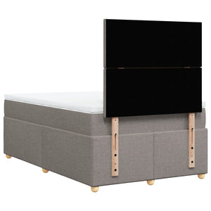 Κρεβάτι Boxspring με Στρώμα Taupe 120x200 εκ. Υφασμάτινο - Pakobazaar