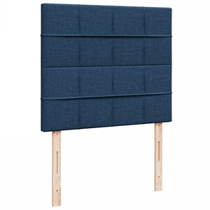 Κρεβάτι Boxspring με Στρώμα Μπλε 120x200 εκ. Υφασμάτινο - Pakobazaar