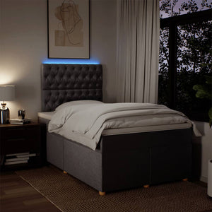 Κρεβάτι Boxspring με Στρώμα Taupe 120x200 εκ. Υφασμάτινο - Pakobazaar
